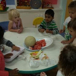A classroom activity in the preschool room at West Hills Preschool & Afterschool in West Hills, California