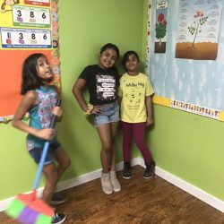 School age children at homework time at West Hills Preschool & Afterschool in West Hills, California