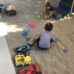 Preschoolers working on an art project at West Hills Preschool & Afterschool in West Hills, California